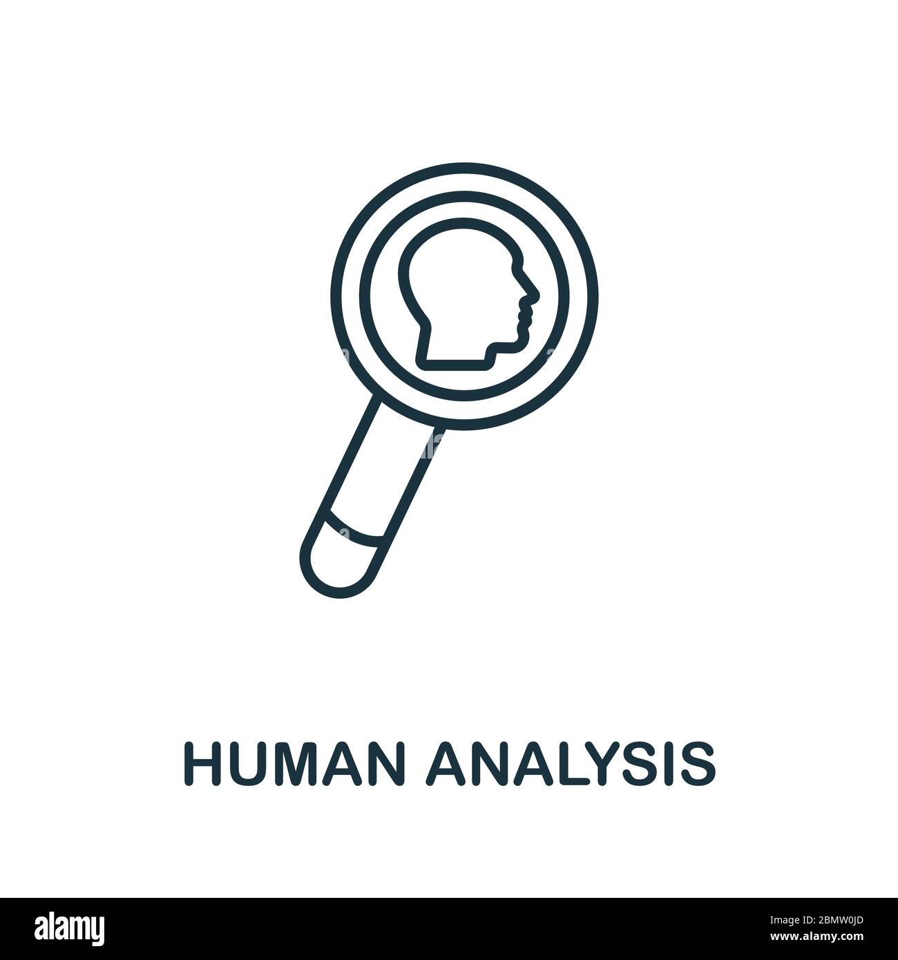 Human Analysis icon from business training collection. Simple line ...