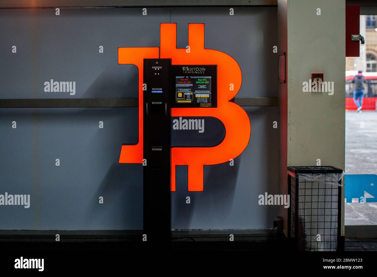 An ATM machine to buy and sell bitcoin by Bitcoin Embassy stands in the  Elephant and Castle shopping centre in London, United Kingdom on February  11, 2019 Stock Photo - Alamy