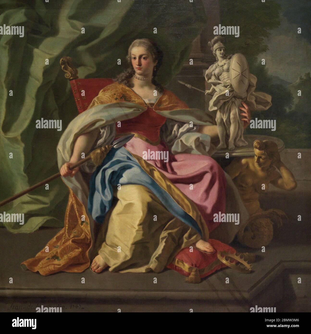 Francesco de Mura (1696-1782). Italian baroque painter. Allegory of the nobility of the Order of Saint John, 1747. Oil on canvas. National Museum of Fine Arts. Valletta. Malta. Stock Photo
