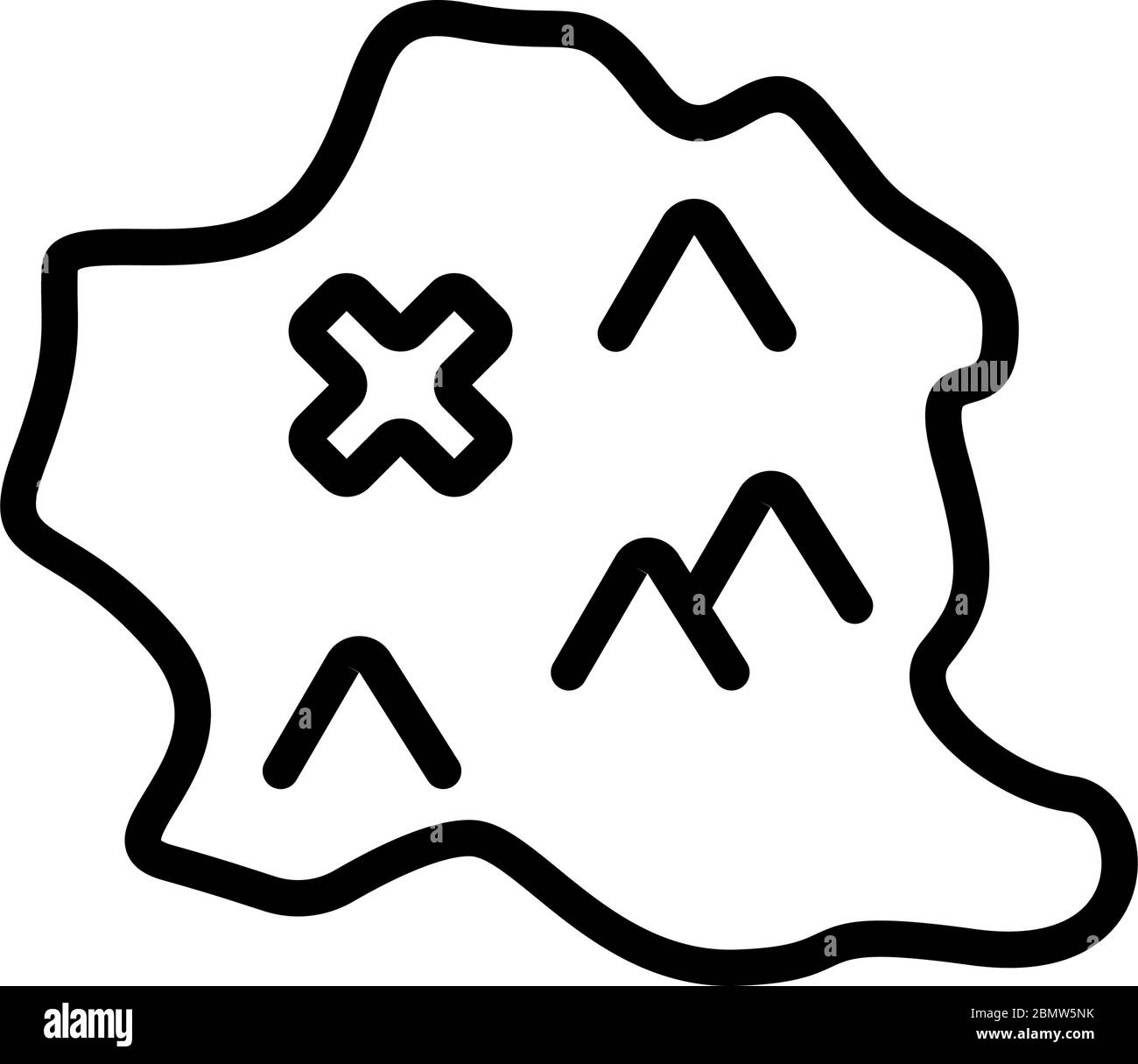 treasure map icon vector outline illustration Stock Vector Image & Art ...