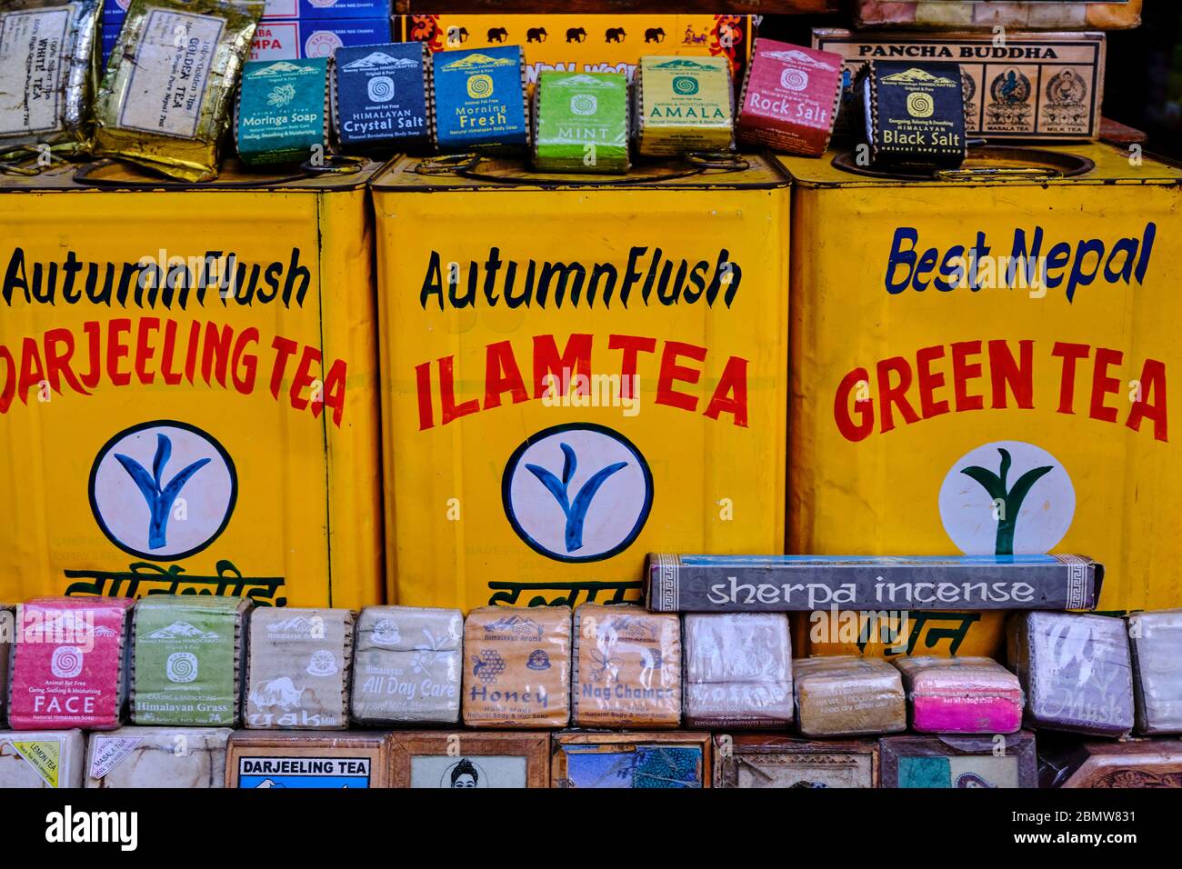 Nepal, Kathmandu valley, Kathmandu, tea shop Stock Photo Alamy