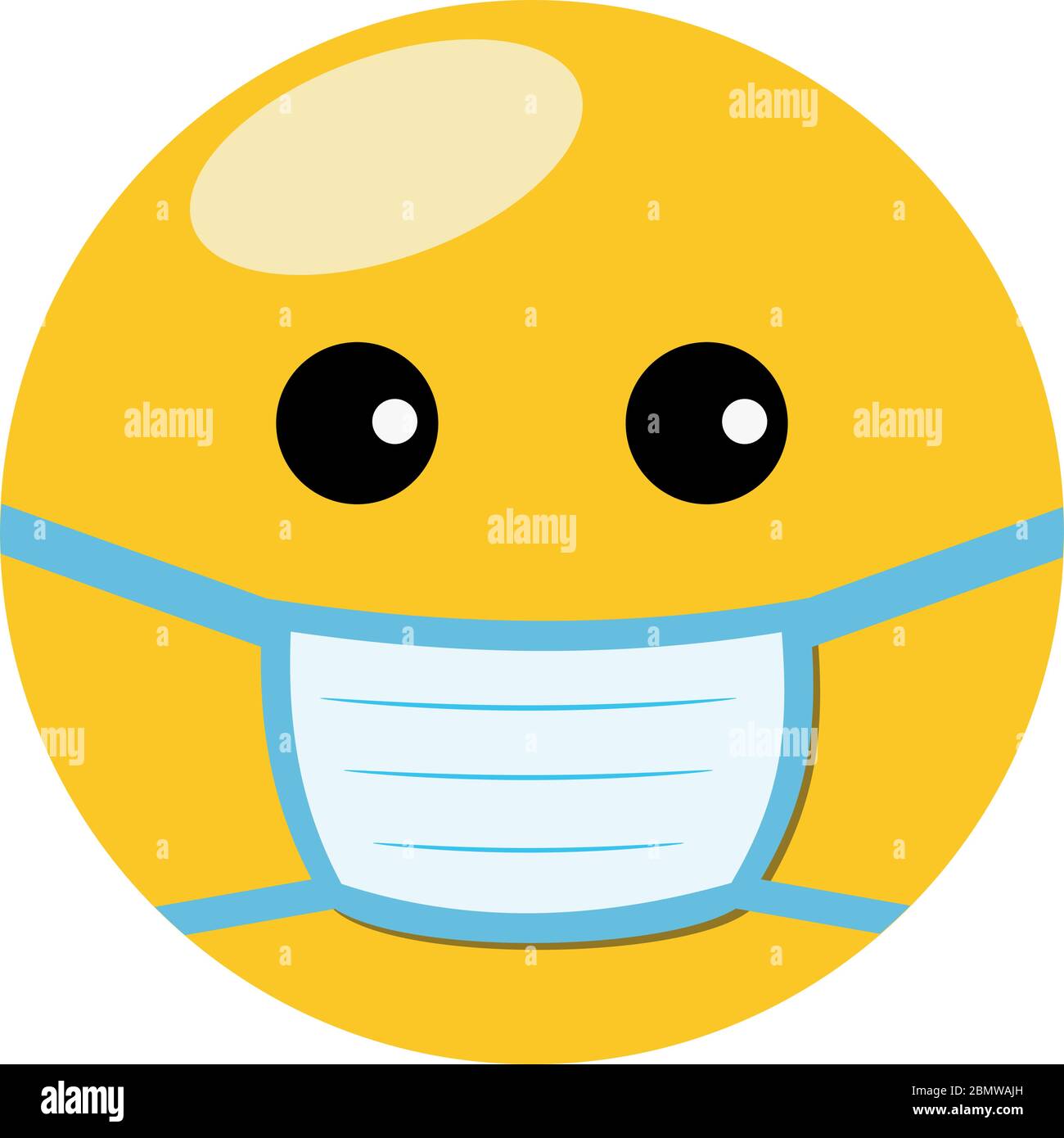 emoticon emoji with face mask sick disease illness suffer isolated ...