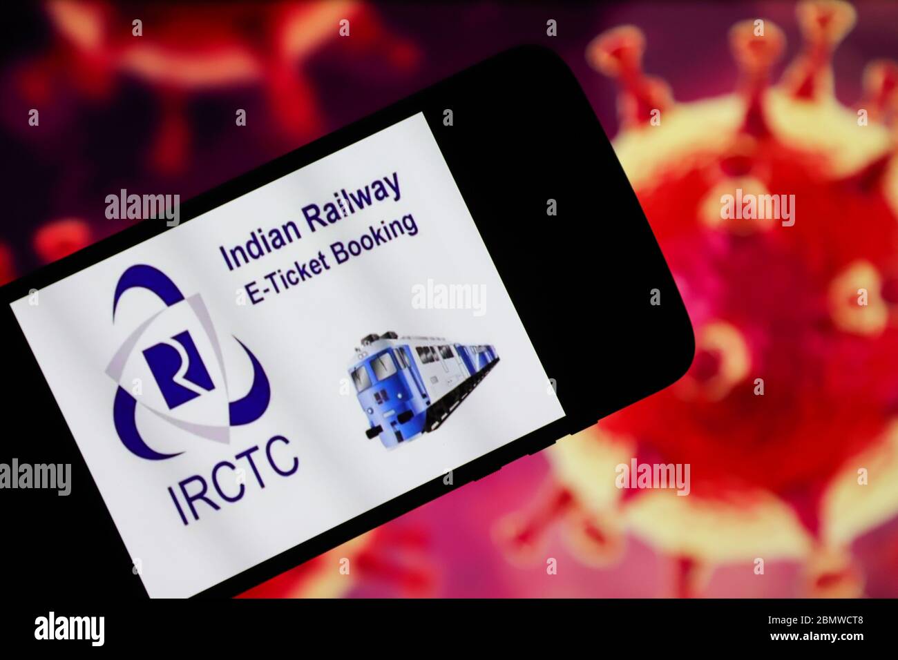 As per the declaration given by the Government of India, from 12th May, 30 special AC trains will be running on 15 different routes from Delhi during the nationwide complete lockdown. Today from 4pm people can book E-Tickets online from IRCTC official website. Booking counters of the railway stations will remain closed as per the rule. Fares will be the same as Rajdhani express. The trains will be stopped at a very few stations only. 'Arogya Setu' application and mask is mandatory to travel. Passengers should have to reach stations 1 hour before the departure in order to have the medical chec Stock Photo