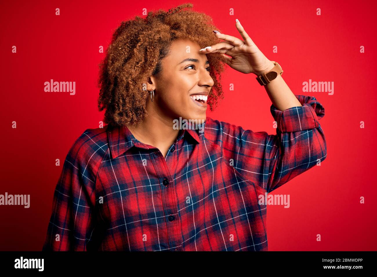 Woman very happy laughing red hair hi-res stock photography and images ...