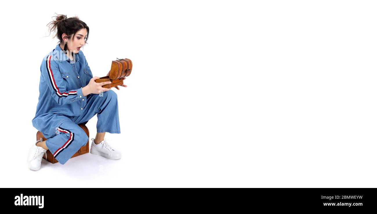 woman-sitting-on-the-chest-stock-photo-alamy