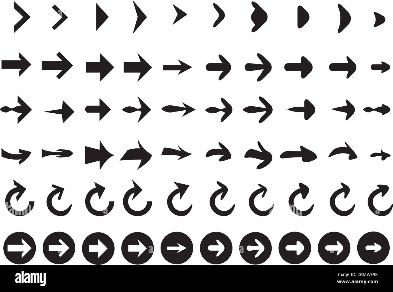 vector-illustration-of-different-types-of-arrows-icon-stock-vector