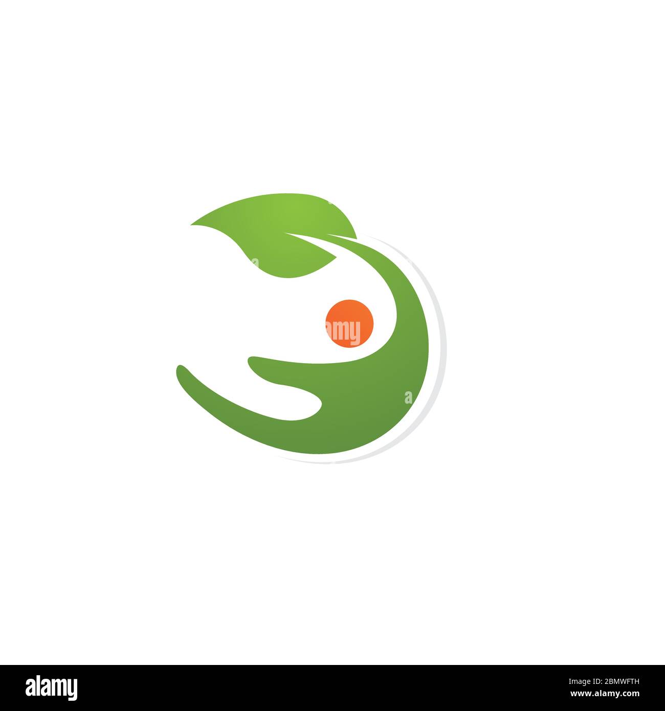 hand and leaf green Logo Template vector icon Stock Vector Image & Art ...