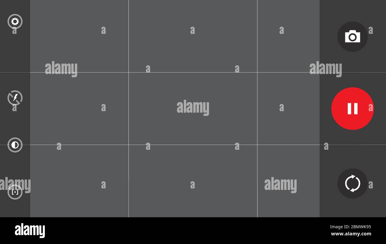 Mobile phone camera viewfinder overlay user interface Stock Vector