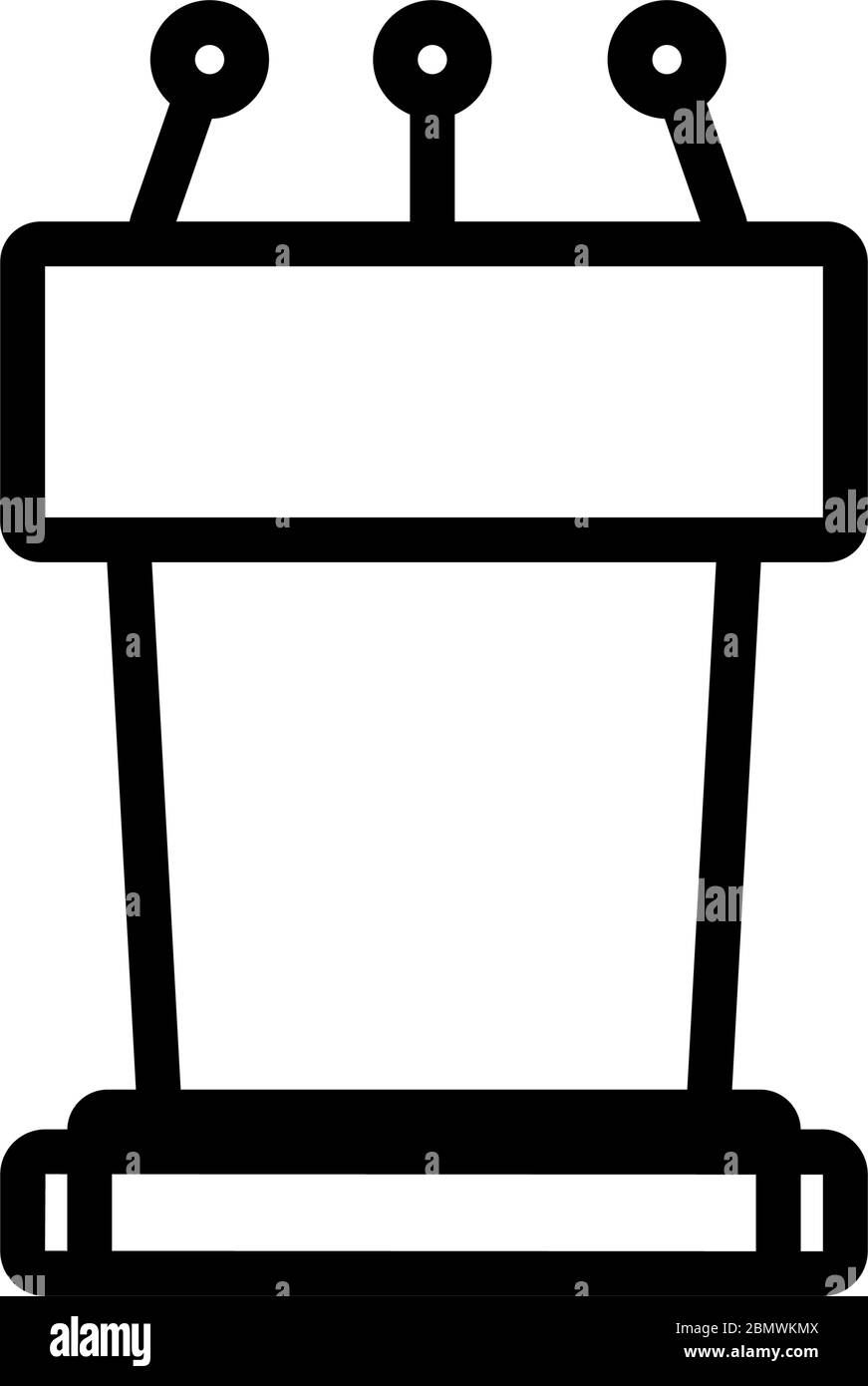 speaker podium icon vector outline illustration Stock Vector Image