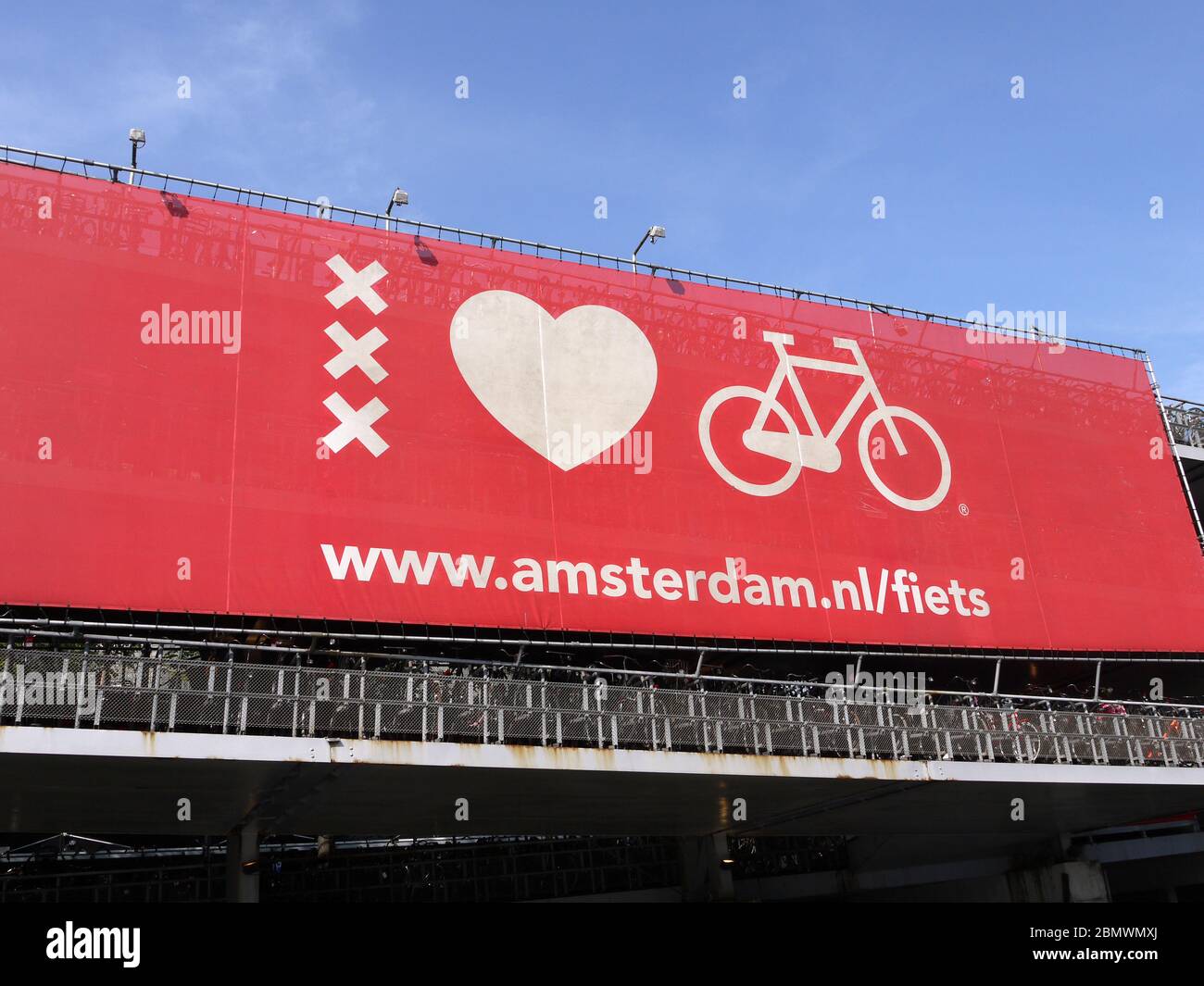 July 2015 - Bikes in Amsterdam Stock Photo