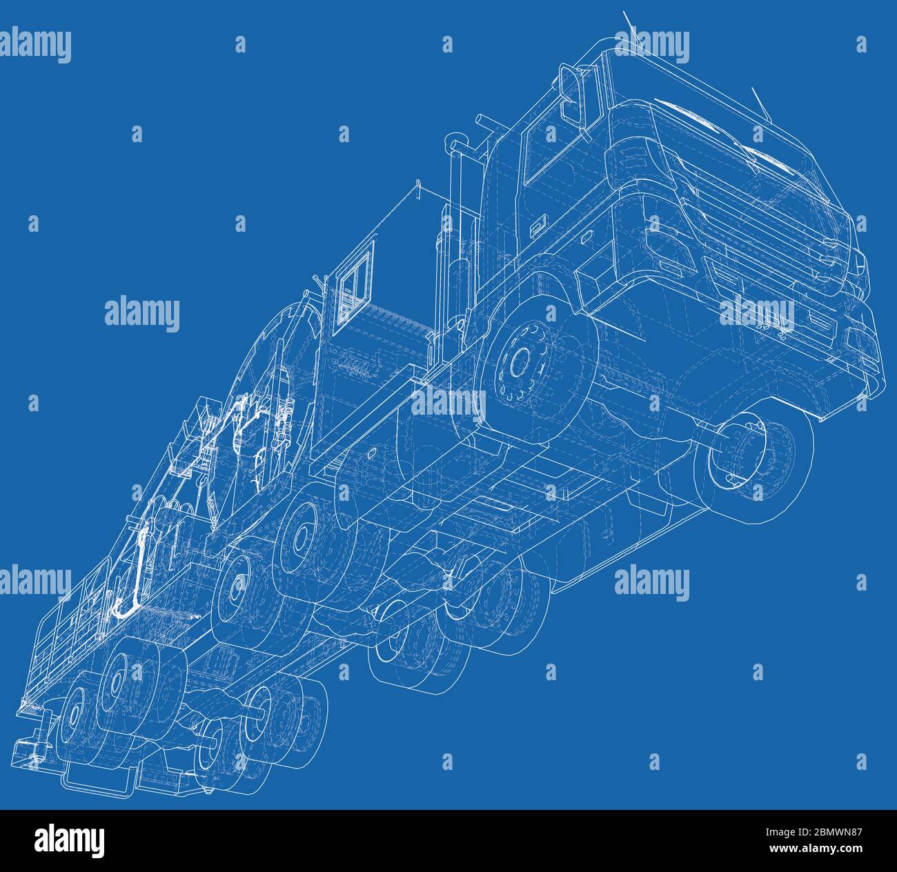 Oilfield coiled tubing equipment. Coiled tubing reel on a trailer. wire