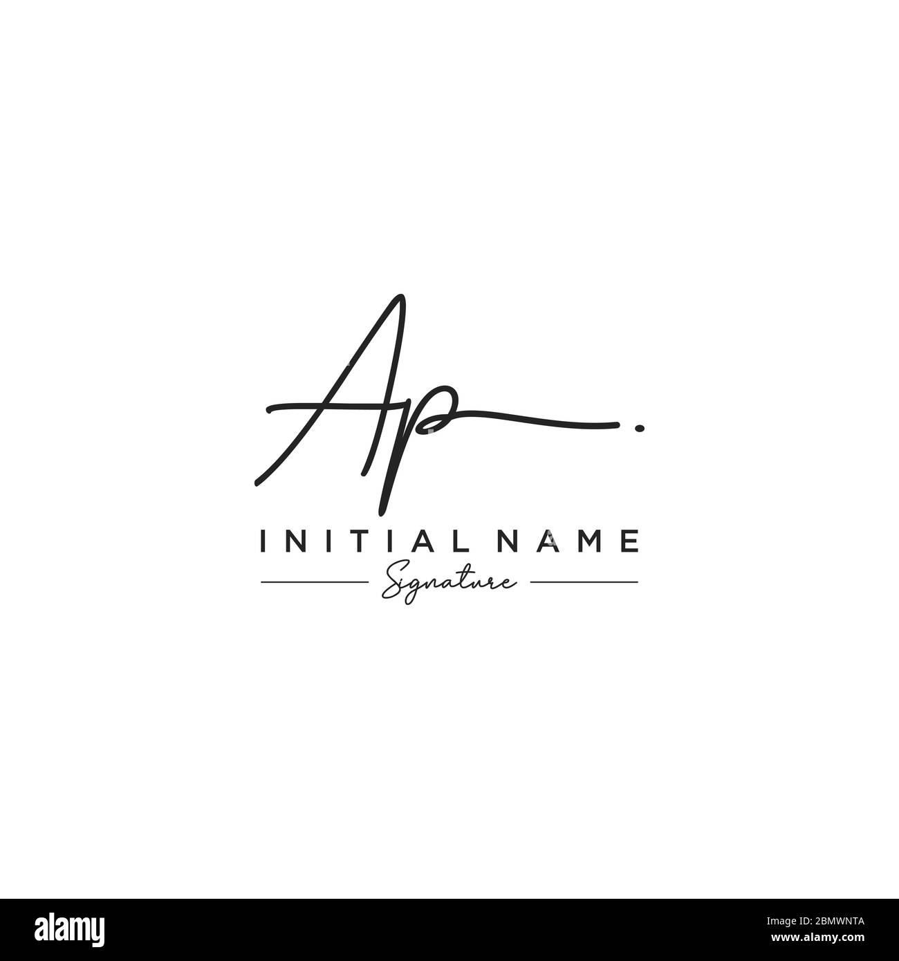 Letter AP Signature Logo Template Vector Stock Vector Image & Art - Alamy