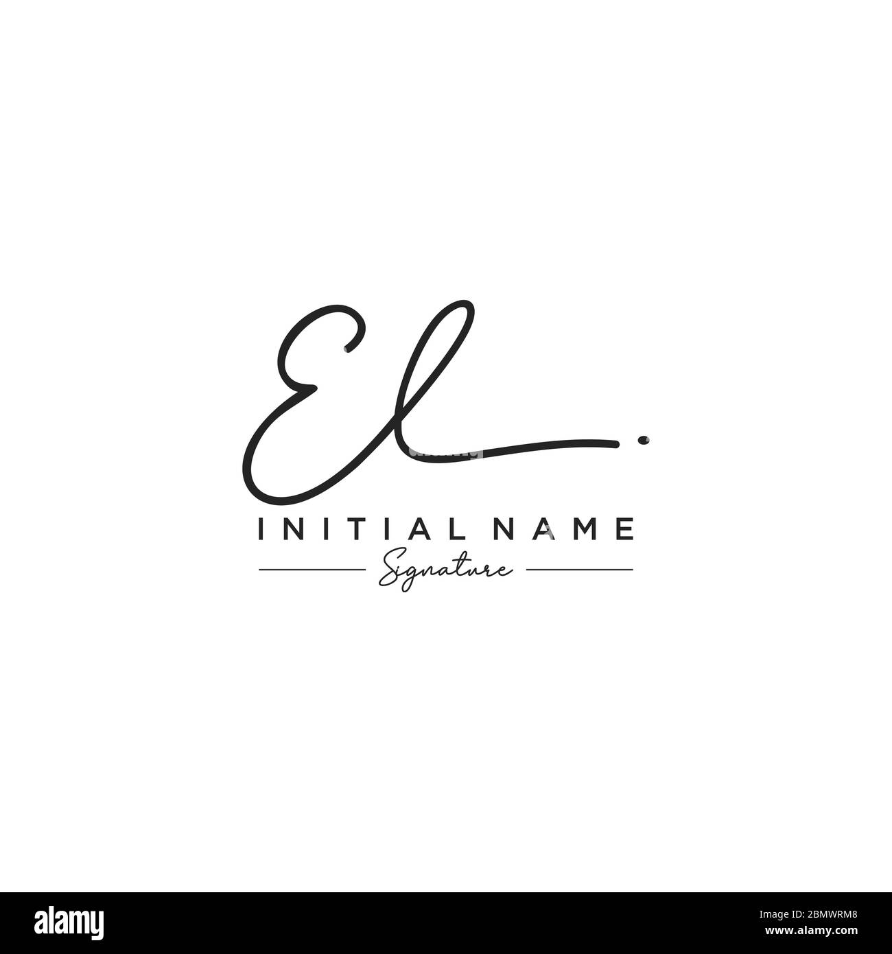 Letter EL Signature Logo Template Vector Stock Vector Image & Art - Alamy