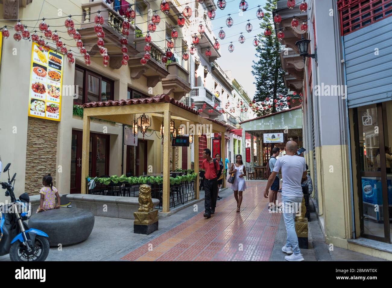 Chinese restaurants in Chinatown, Havana Centro district, Havana, Cuba Stock Photo