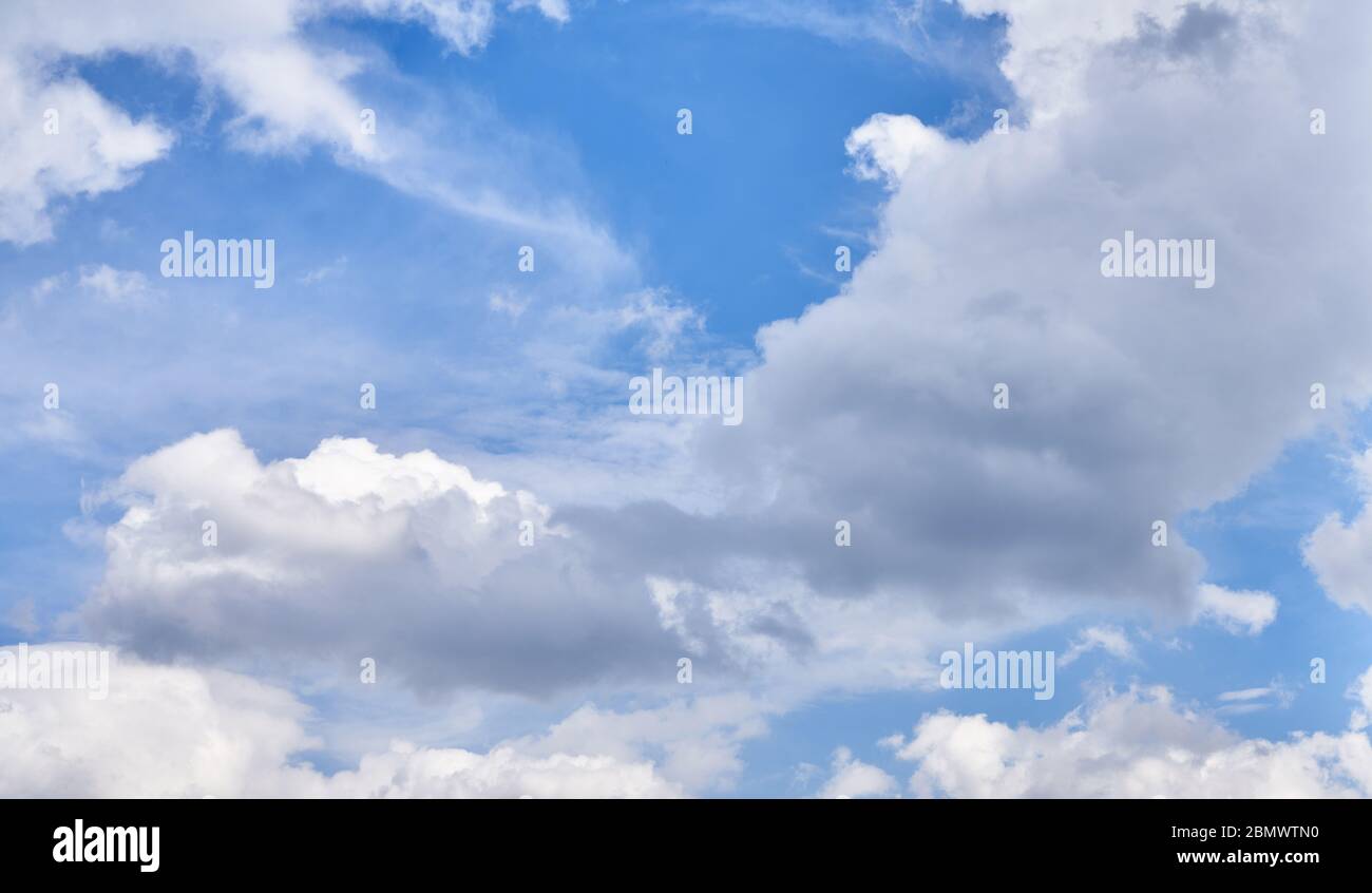 Beautiful of summer blue sky with white clouds Stock Photo - Alamy