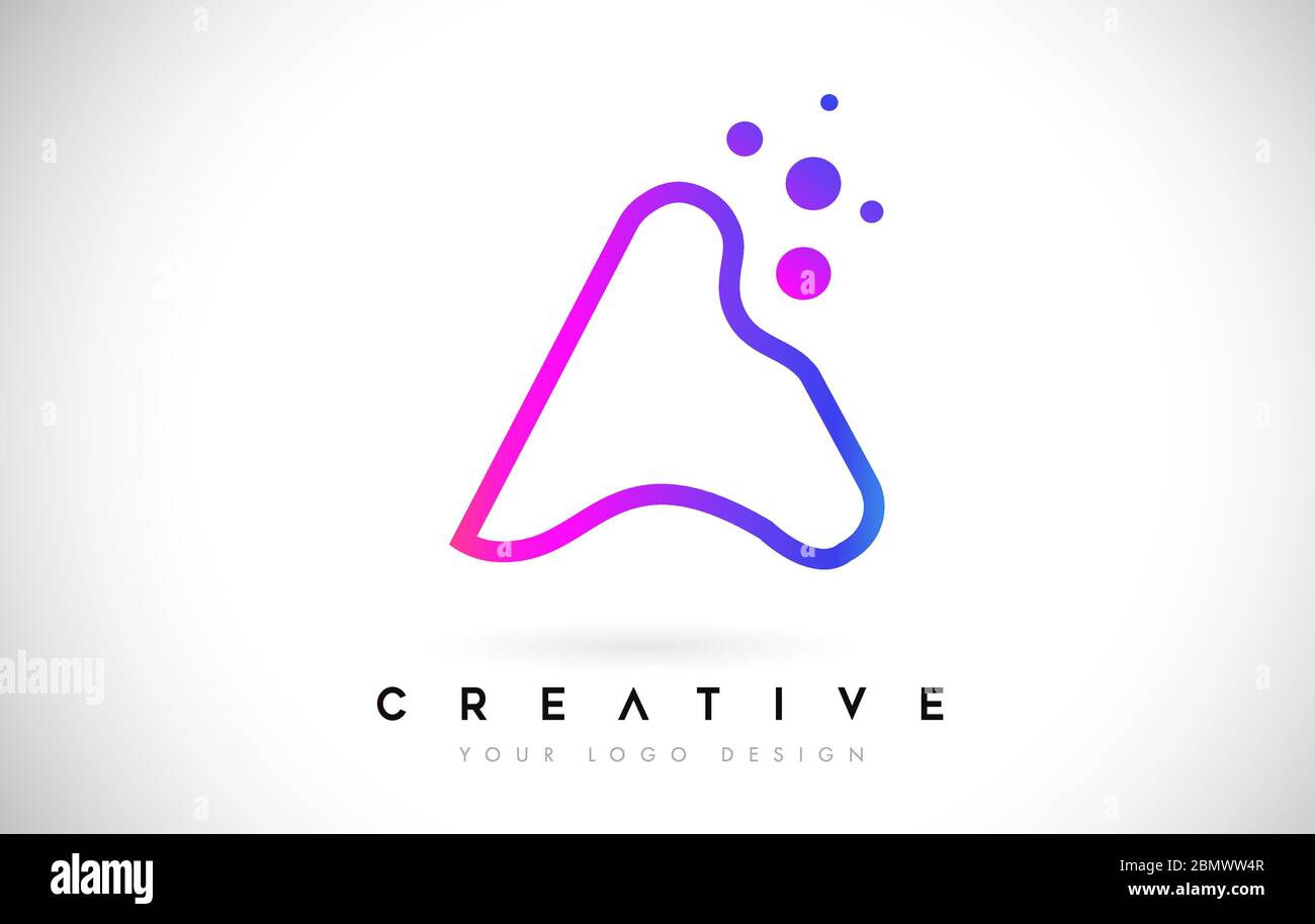 Dots Letter A Logo. A Letter Icon Design Vector with Dots. Vector ...