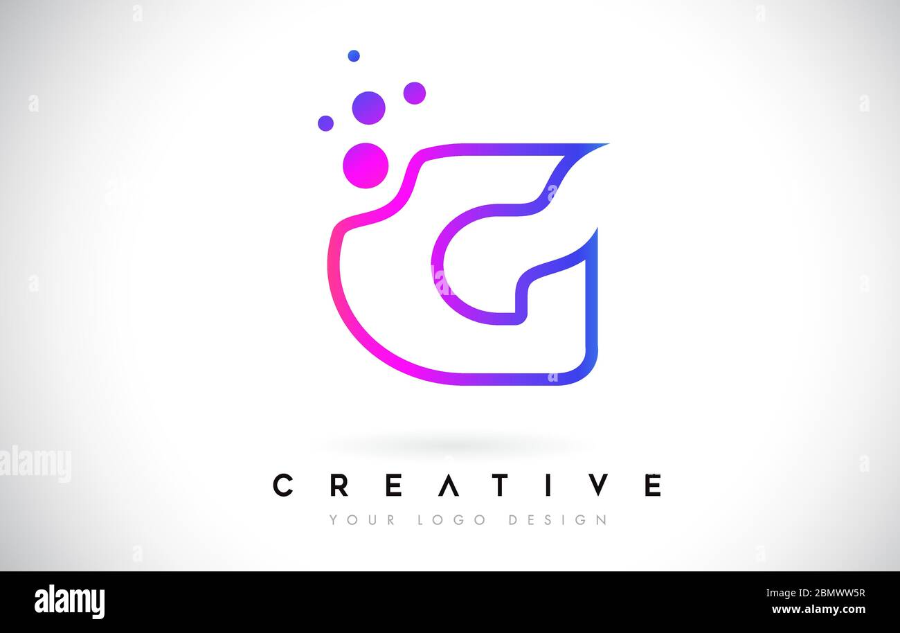 Dots Letter G Logo. G Letter Icon Design Vector with Dots. Vector ...