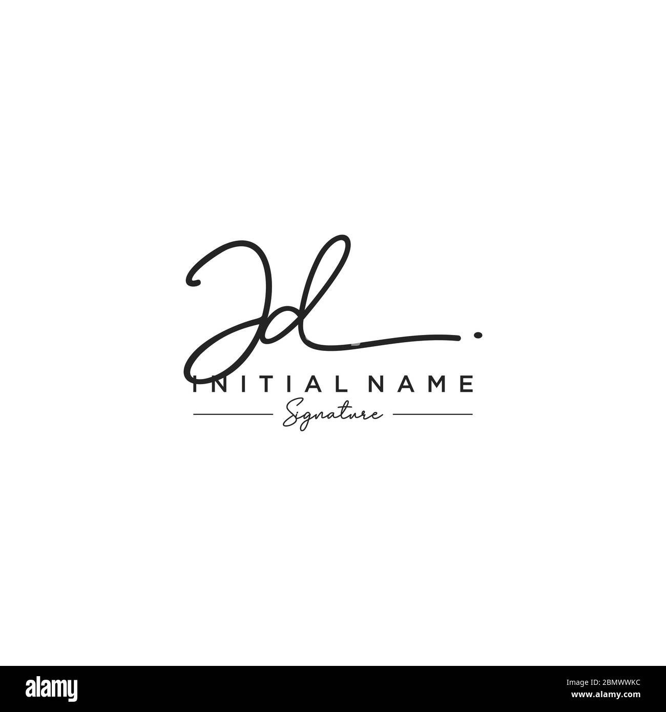 Letter JD Signature Logo Template Vector Stock Vector