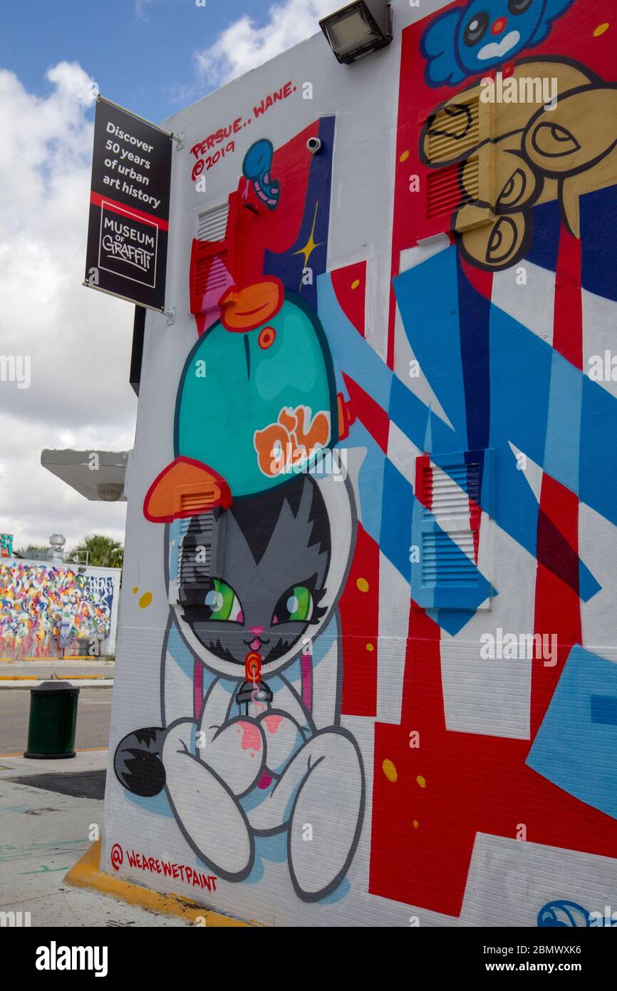 The Museum of Graffiti in the Wynwood neighborhood in Miami Florida
