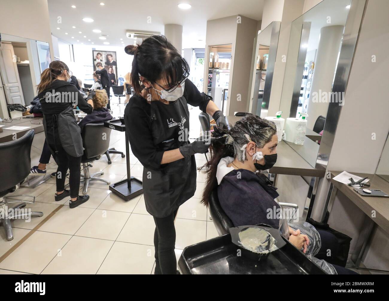 SAFETY RULES PROPOSED AS FRANCE TO REOPEN HAIR SALONS Stock Photo Alamy
