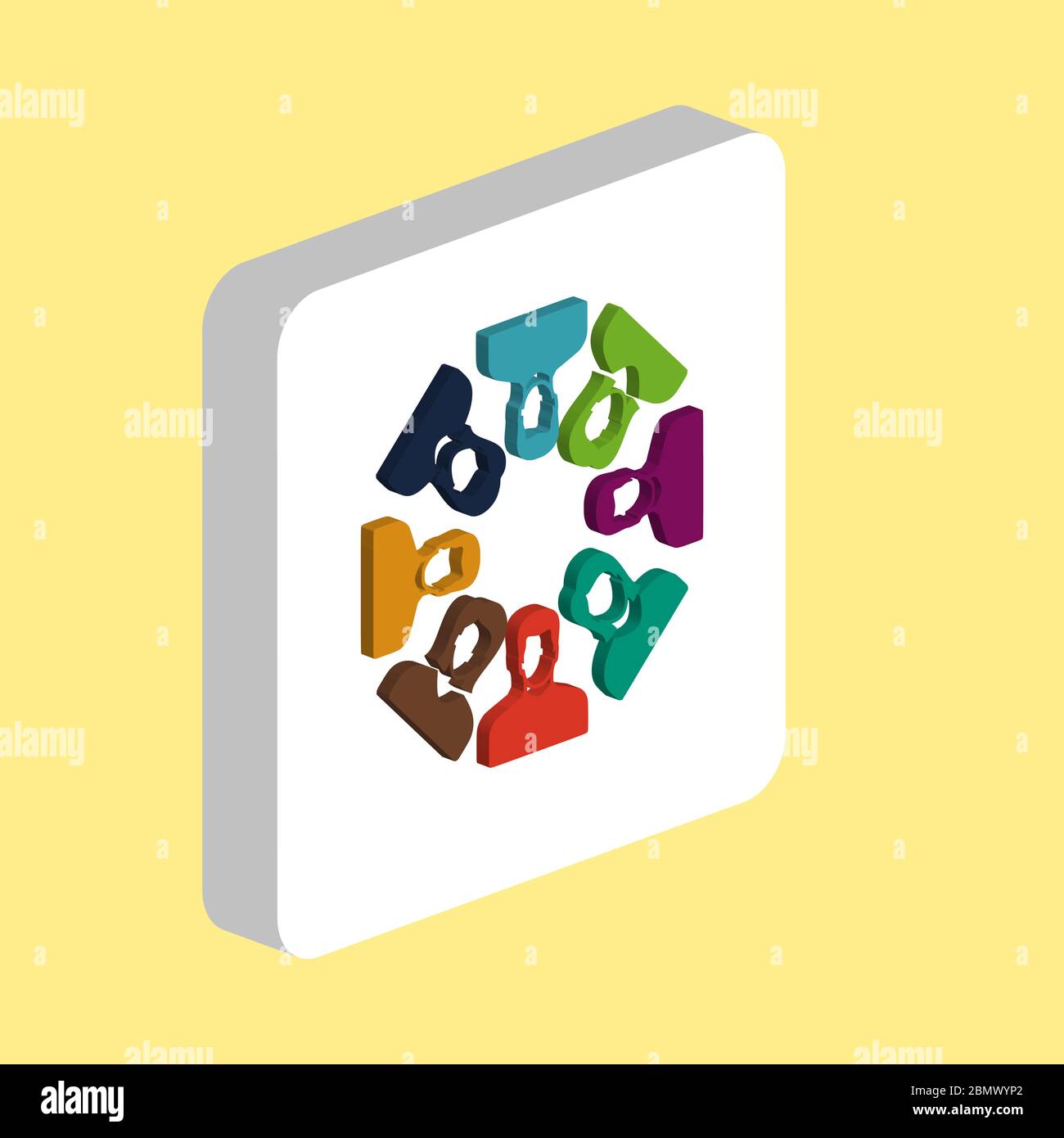 Teamwork Simple vector icon. Illustration symbol design template for ...