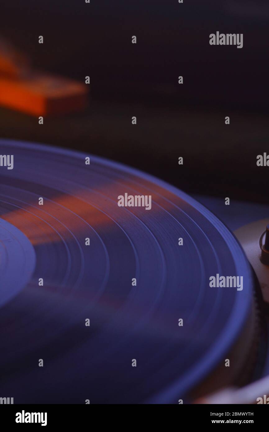 old vinyl record with clipping path. DJ Turntable with Vinyl Record ...