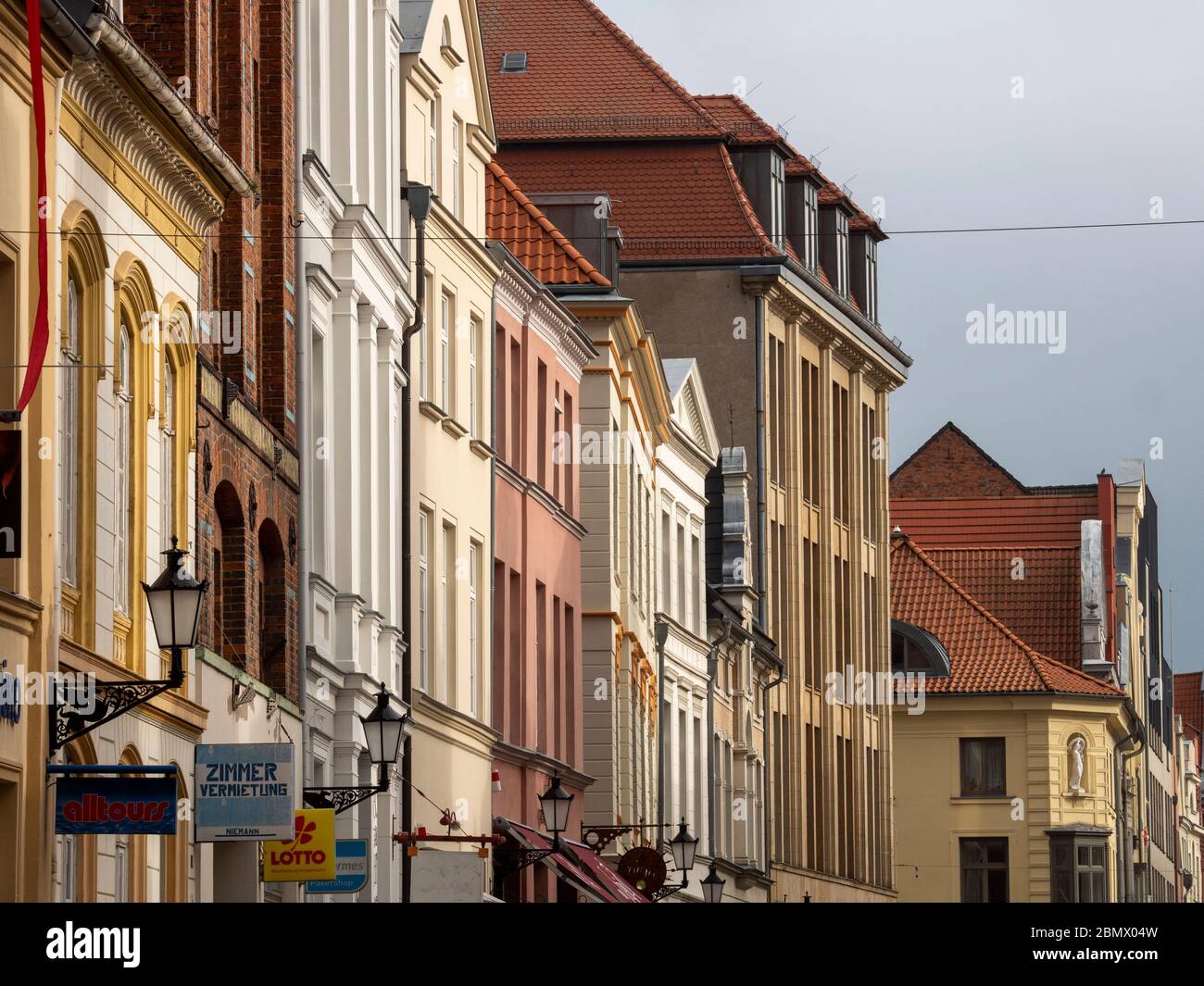 Lübsche Straße, Altstadt Wismar, UNESCO Welterbe, Mecklenburg-Vorpommern, Deutschland Stock Photo