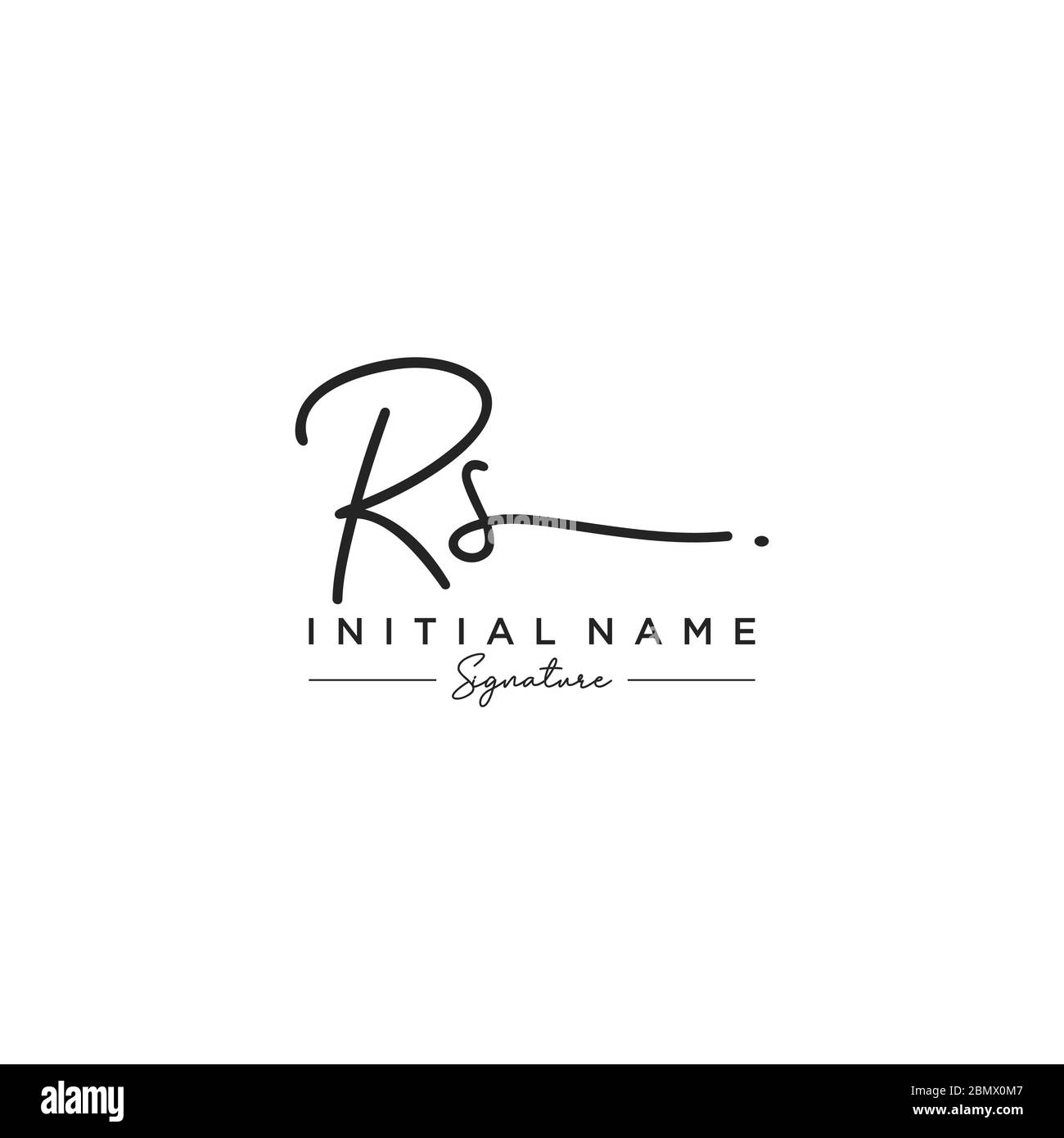 Letter RS Signature Logo Template Vector Stock Vector Image & Art ...
