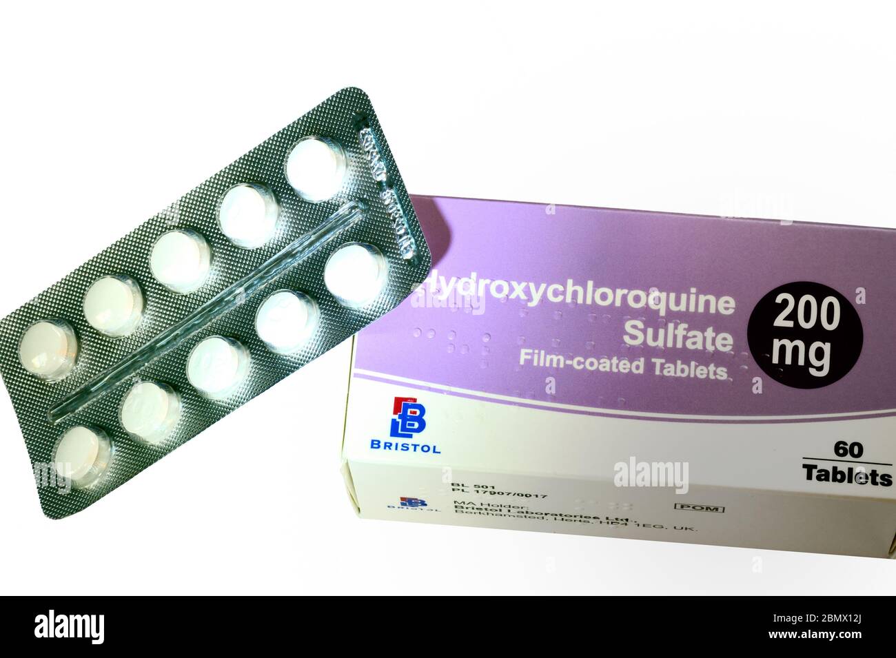 Hydroxychloroquine Sulfate medicine pills Stock Photo
