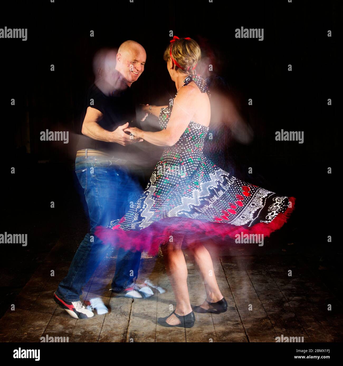 Jive dancing Stock Photo