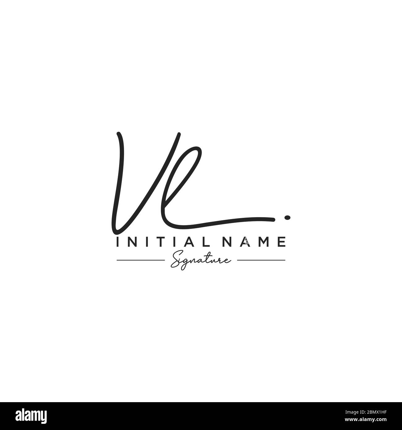Vl Initial Letter Logo Ornament Heart Stock Vector (Royalty Free
