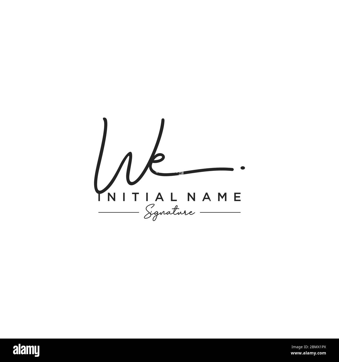 Letter WE Signature Logo Template Vector Stock Vector
