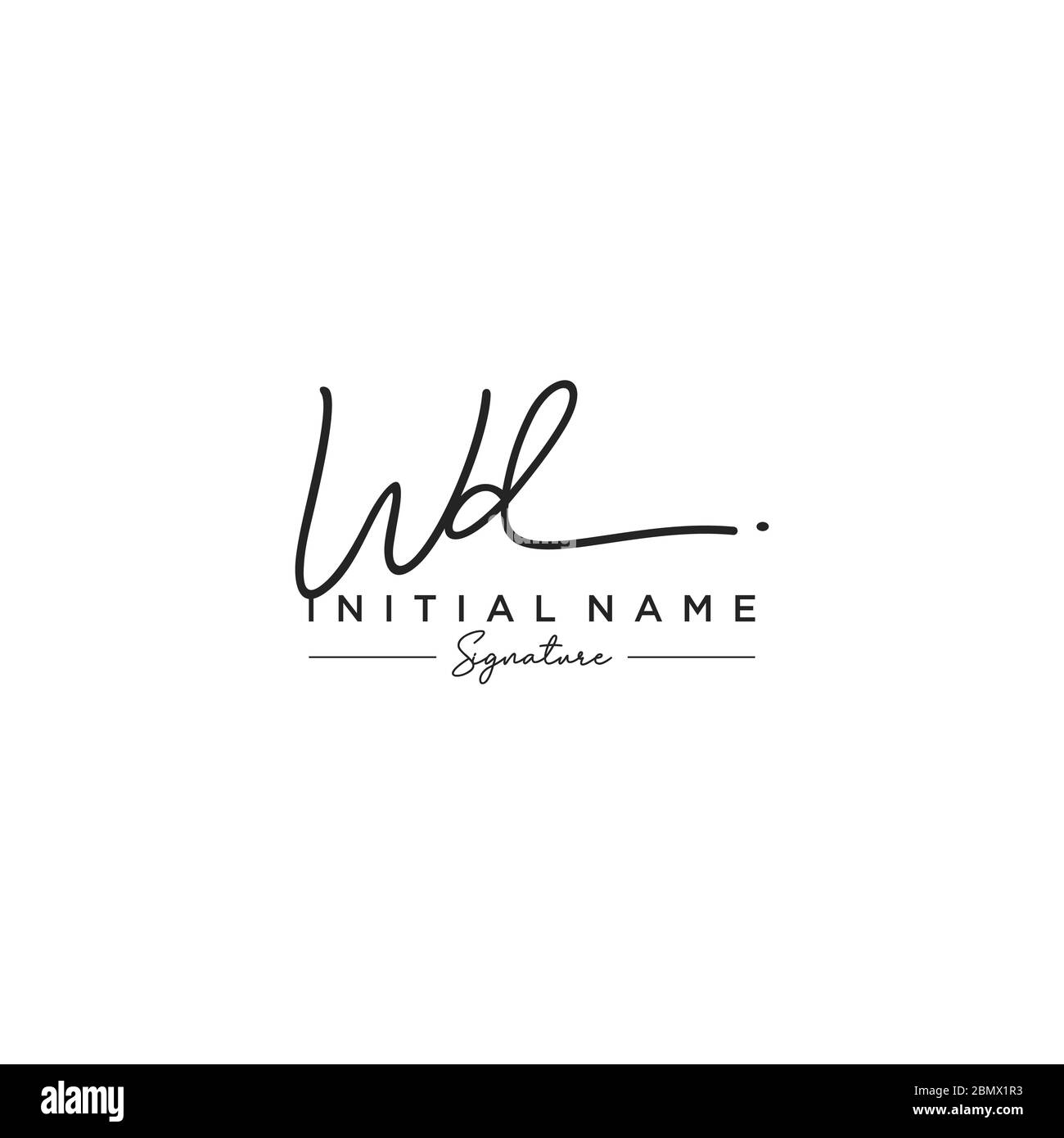 Letter WD Signature Logo Template Vector Stock Vector