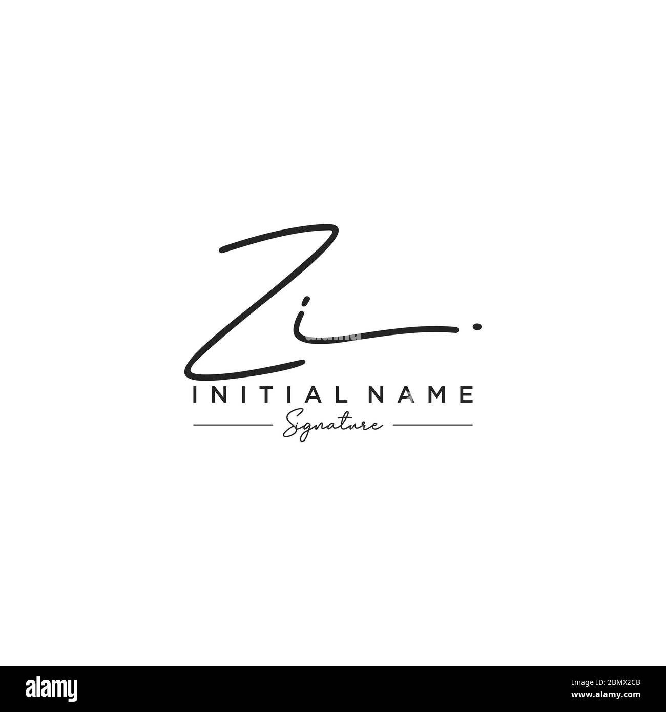 Letter ZI Signature Logo Template Vector Stock Vector Image & Art - Alamy