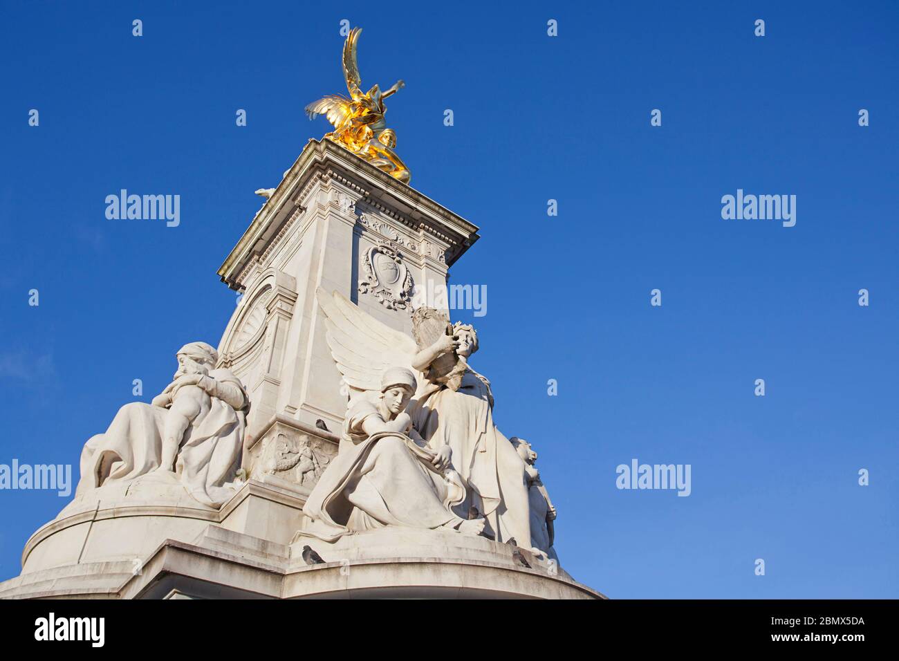 The gilded bronze 'Winged Victory' sculpture atop the Victoria Memorial
