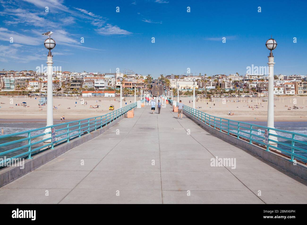 Manhattan Beach Pier Los Angeles USA Stock Photo