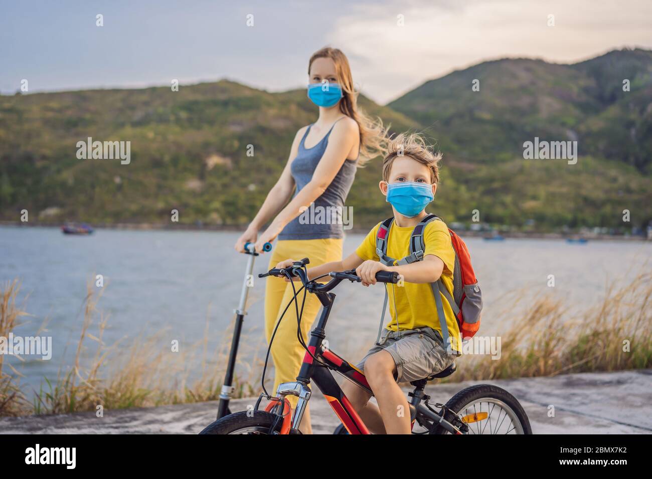 biking with backpack
