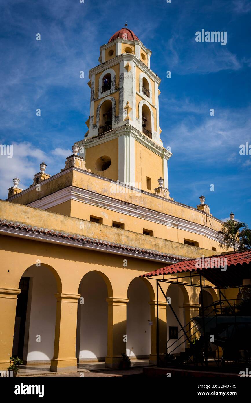 Bell tower of the Saint Francis of Assisi Convent and Church now housing National Museum of the Struggle Against Bandits, Trinidad, Cuba Stock Photo
