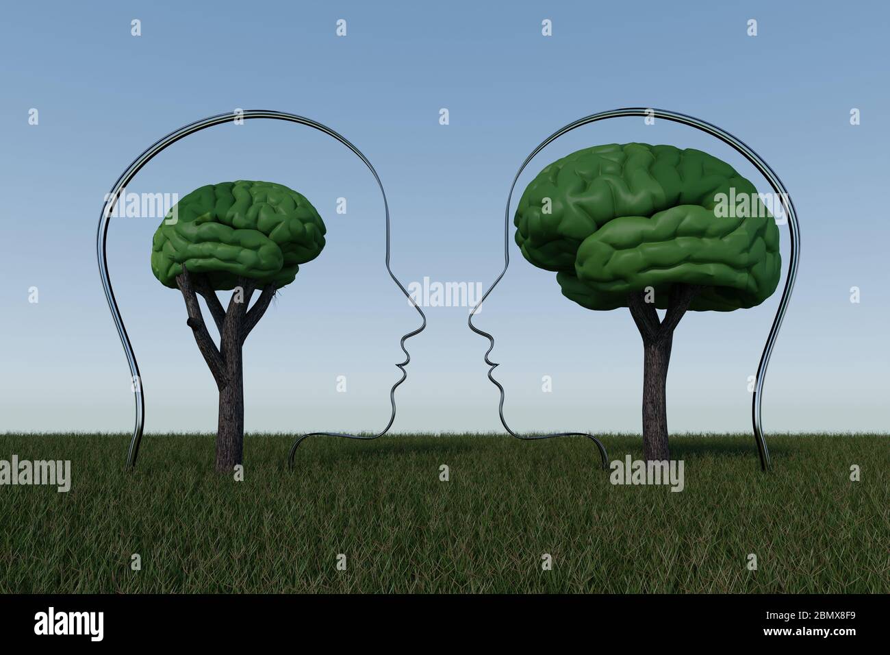 Tree Shaped Like A Human Brain Concept For Brain Or Mental Health
