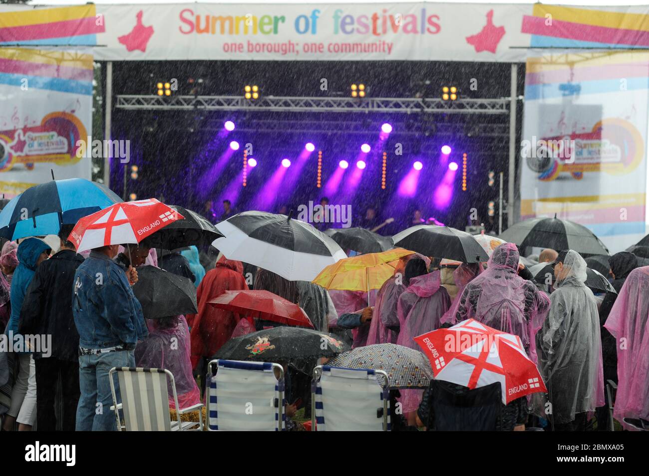 A summer festival in Dagenham celebrating Elvis. London. UK Stock Photo