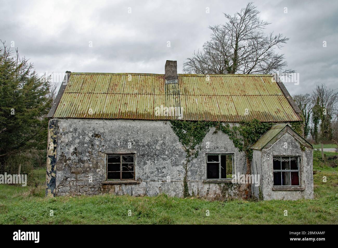 Abandoned house in the country, Co. Cavan, Ireland Stock Photo