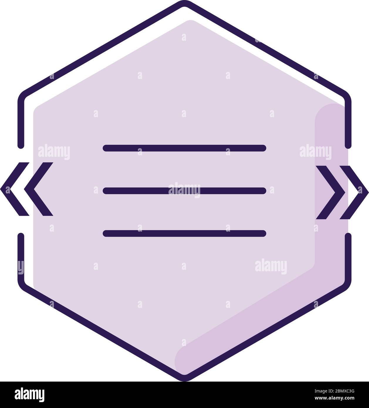 Textbox with angle quotes purple RGB color icon Stock Vector Image ...