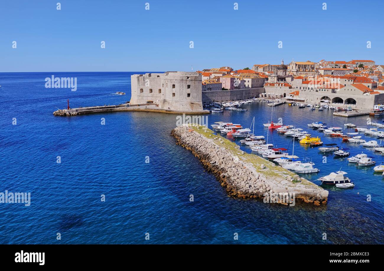Dubrovnik old city breakwater Kase Stock Photo