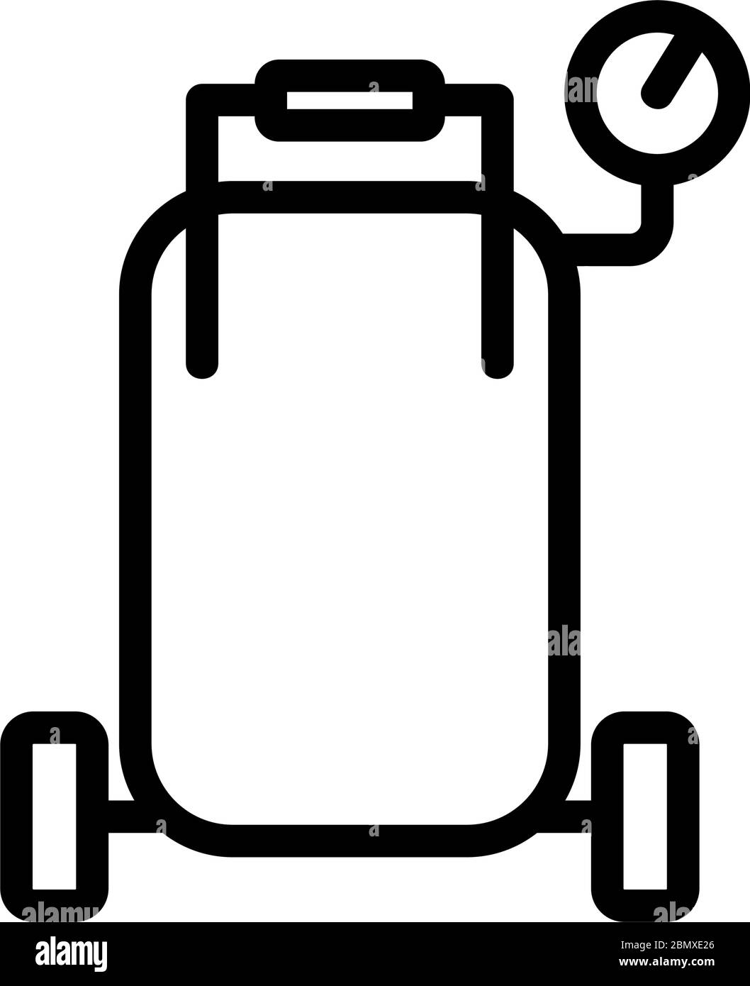 mobile air compressor top view icon vector outline illustration Stock ...