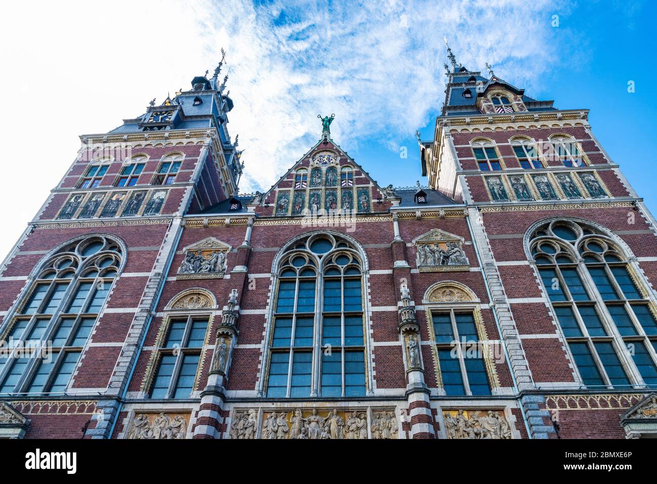 Facade of the Rijksmuseum (National Museum) in Amsterdam, Netherlands Stock Photo
