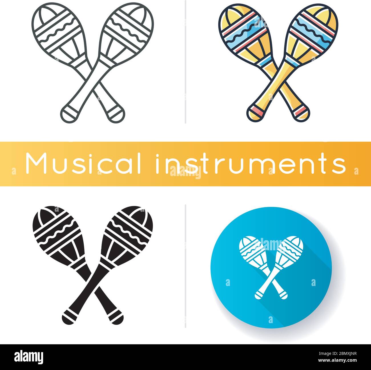 Maracas icon Stock Vector