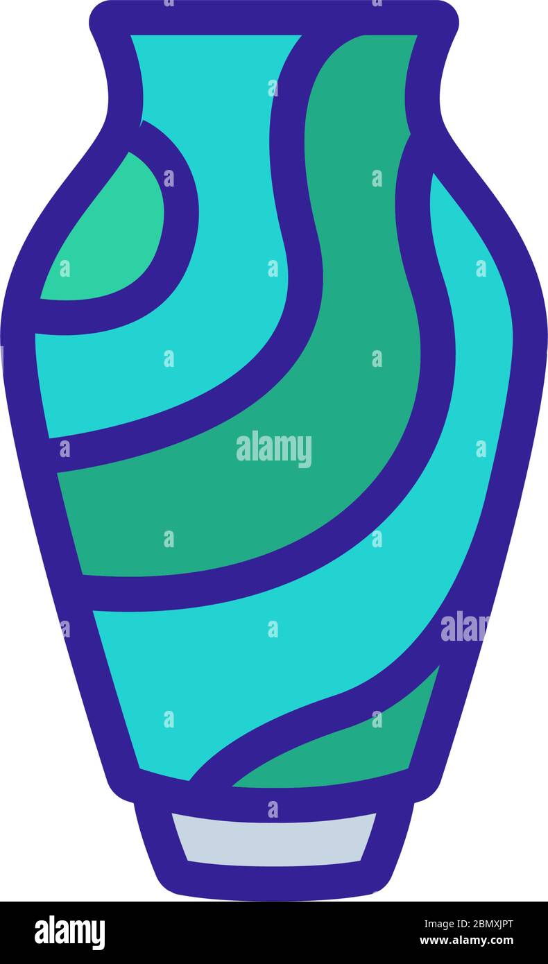 spiral flower vase icon vector outline illustration Stock Vector Image ...
