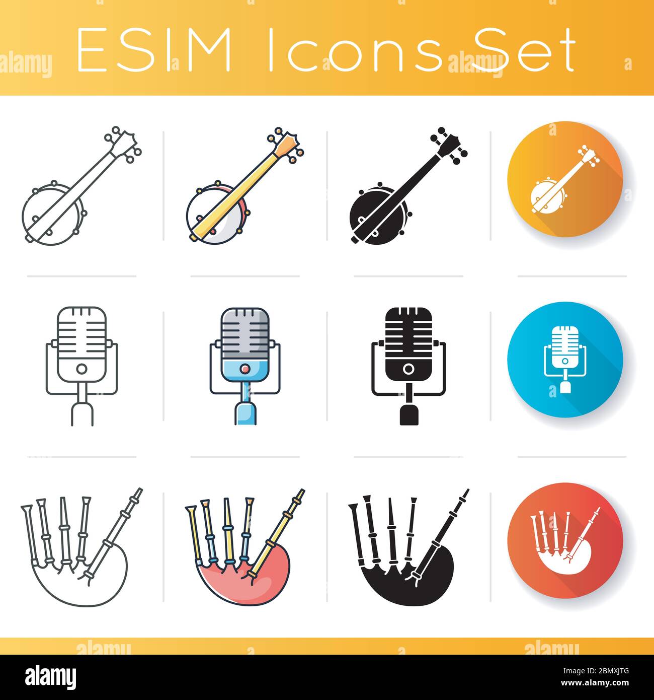American bagpipe band Stock Vector Images - Alamy