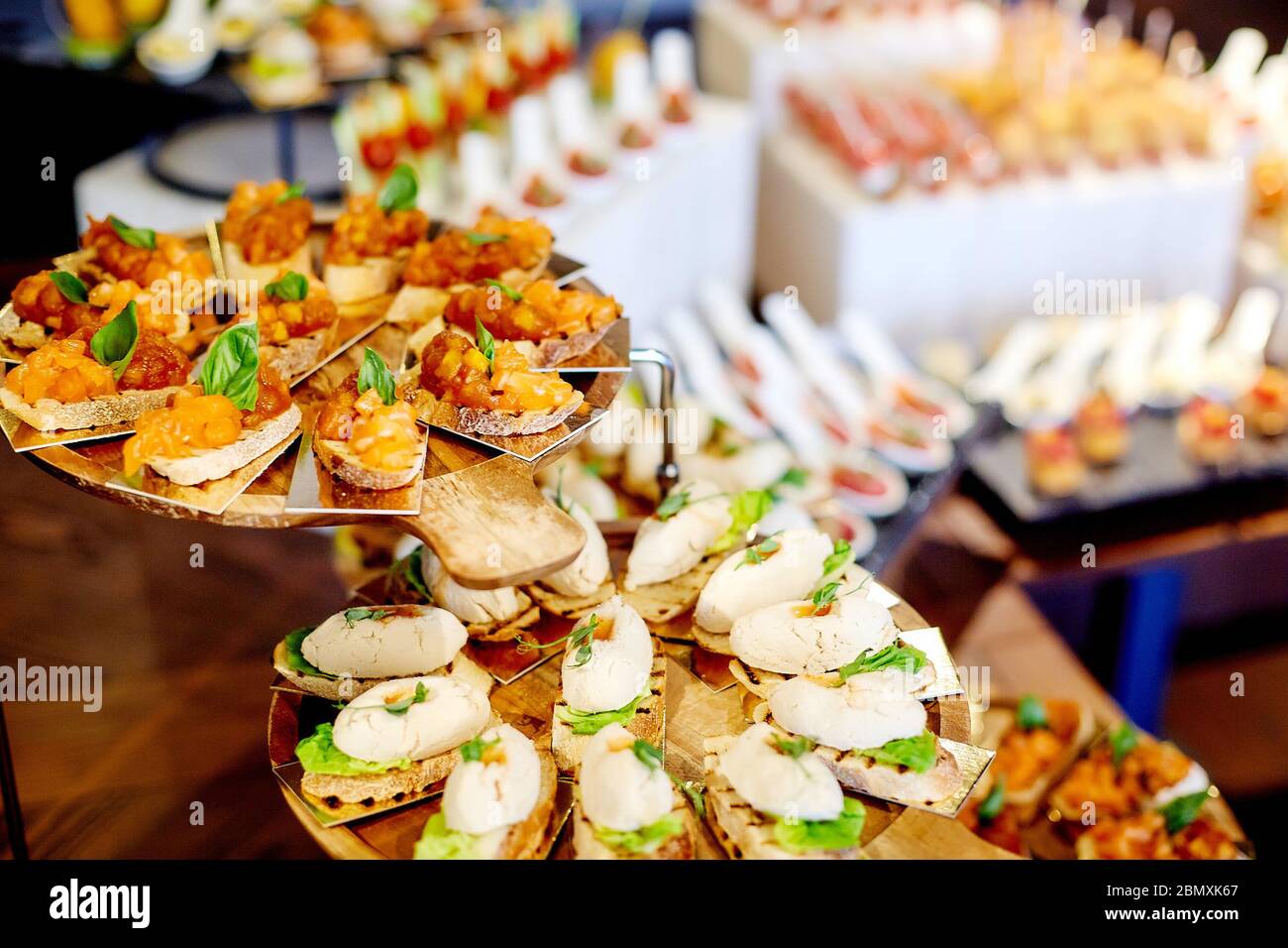 Catering food colorful canapes hi-res stock photography and images - Alamy