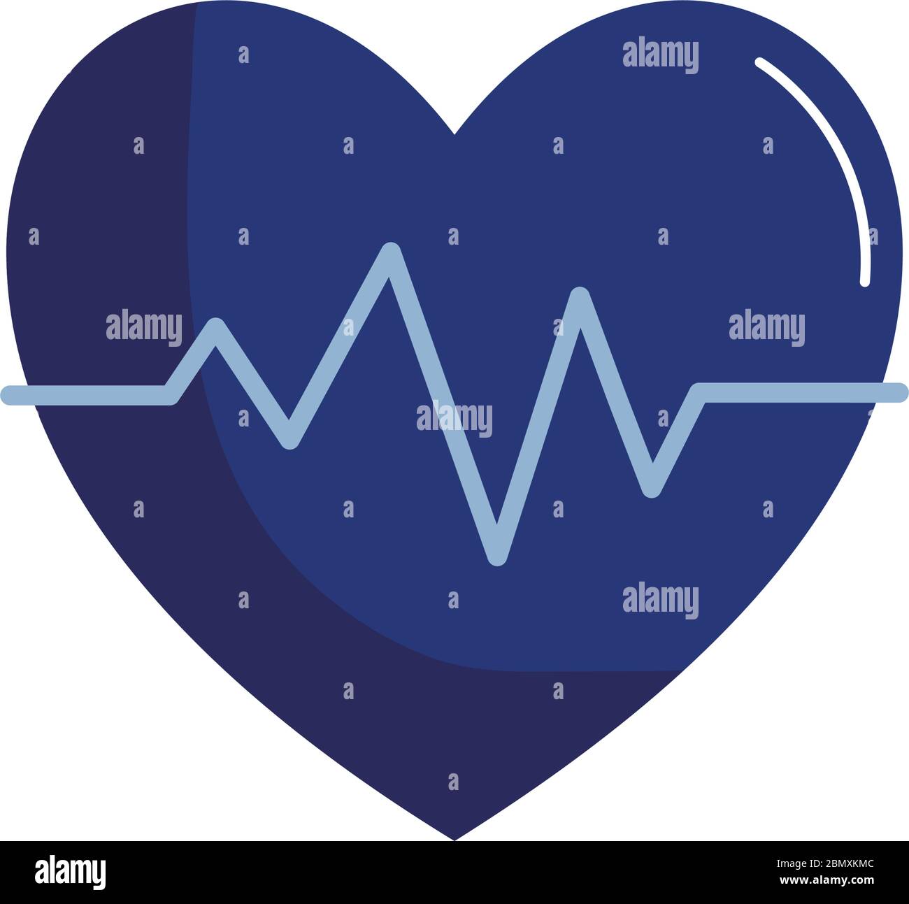 medical heart pulse flat style icon vector design Stock Vector Image ...